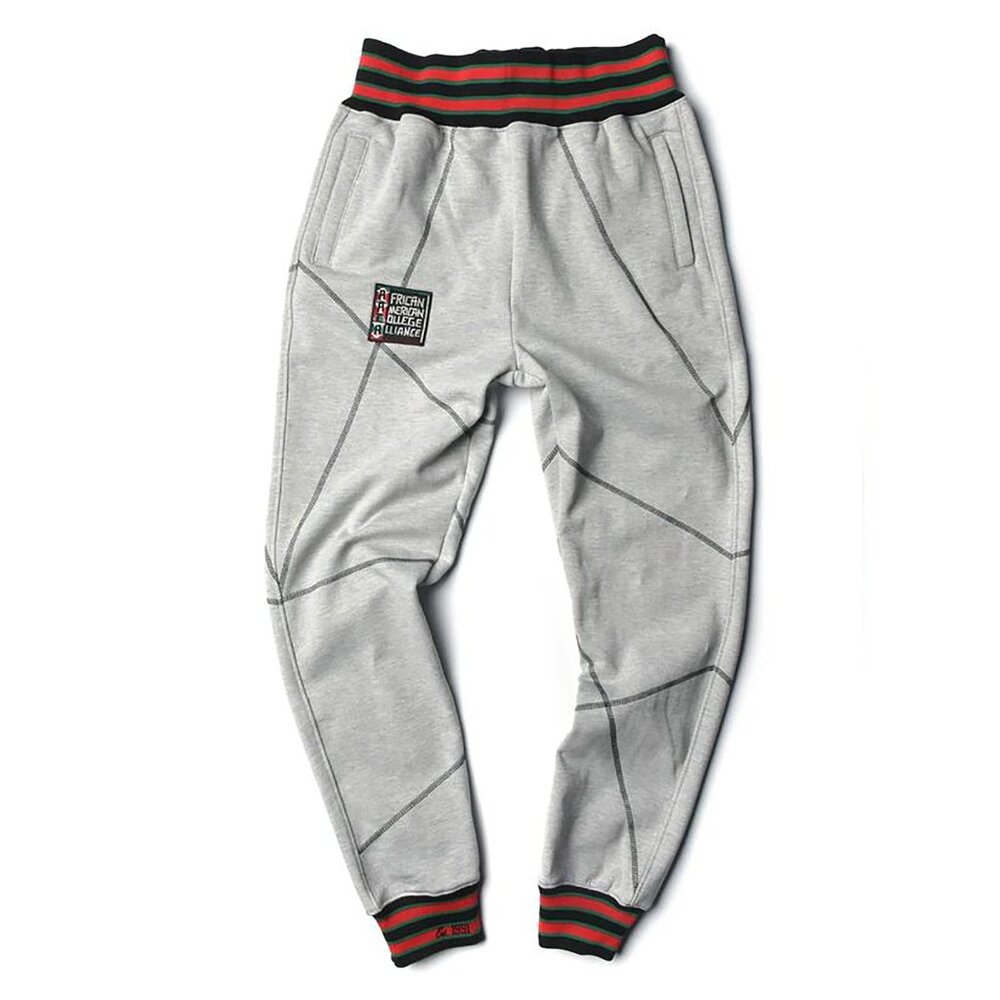 AACA Heavyweight Men's Fleece Sweatpants Stitching Cinch Bottom Pocket